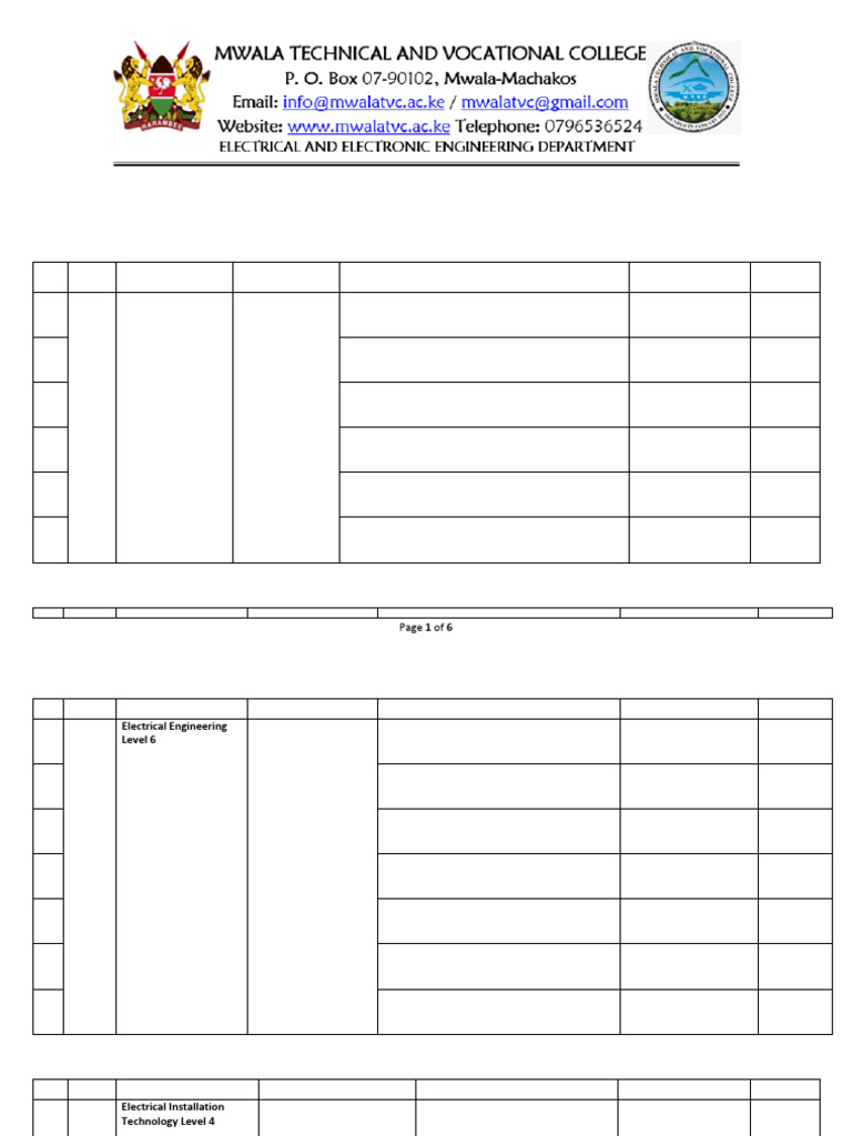 Electrical Department March-April 2026 Cdacc Practical Schedule | PDF ...