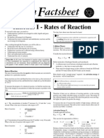 Kinetics I - Rates of Reaction: Hem Actsheet