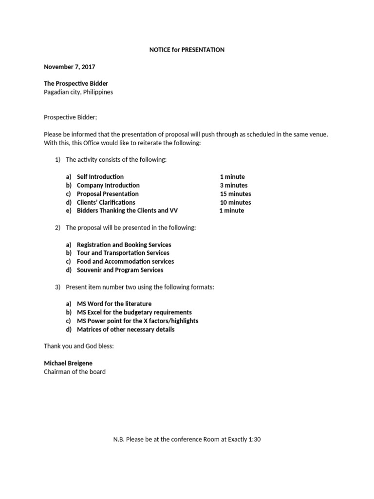 Events Management Assessment Package-NOTICE For PRESENTATION For Power ...