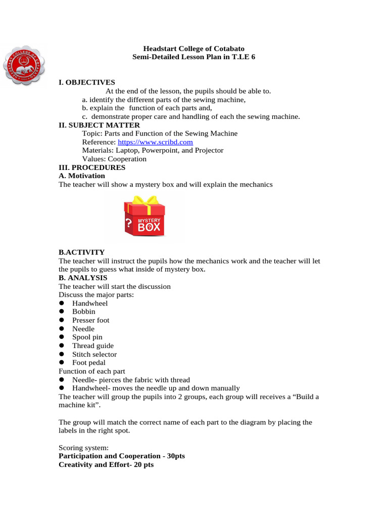 Lesson Plan in TTL | PDF