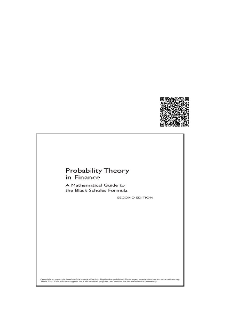 Probability Theory in Finance Second Edition Sean Dineen | PDF | Axiom ...