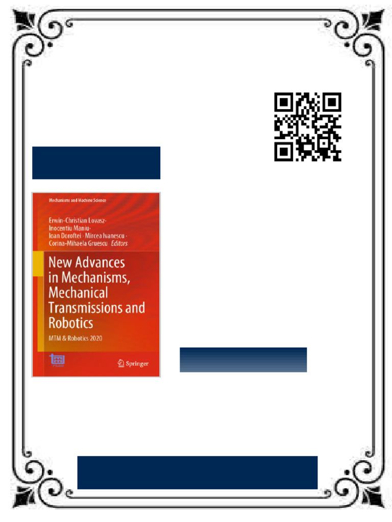 New Advances in Mechanisms, Mechanical Transmissions and Robotics: MTM ...