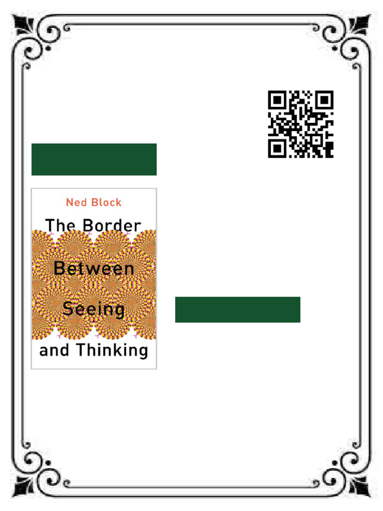 The Border Between Seeing and Thinking 1st Edition Ned Block Ebook Hot ...