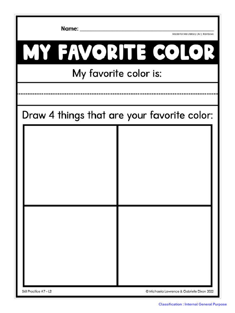 Draw and Write My Favorite Color | PDF