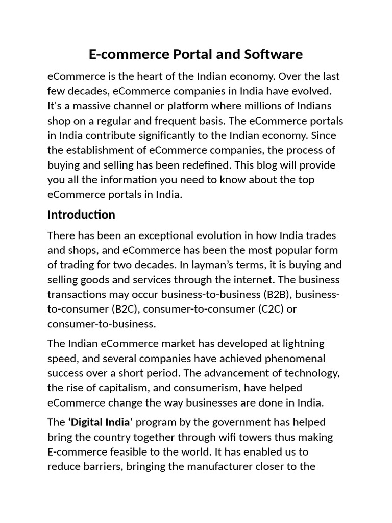 E Commerce Portal | PDF
