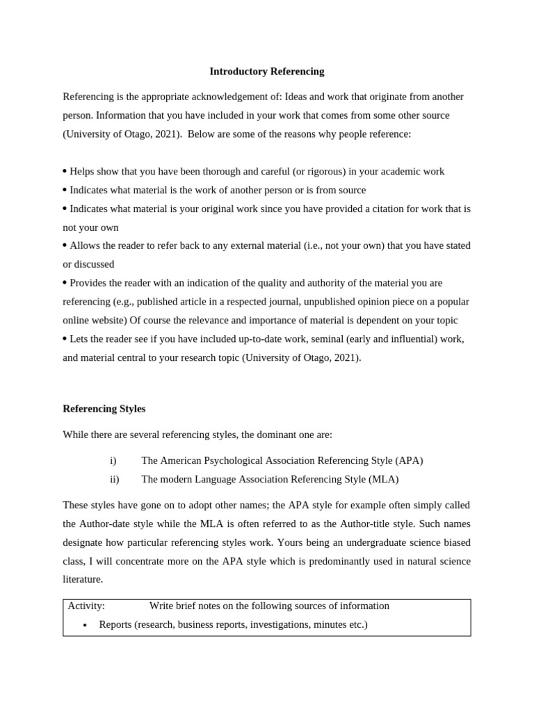Referencing | PDF | Digital Object Identifier | Citation