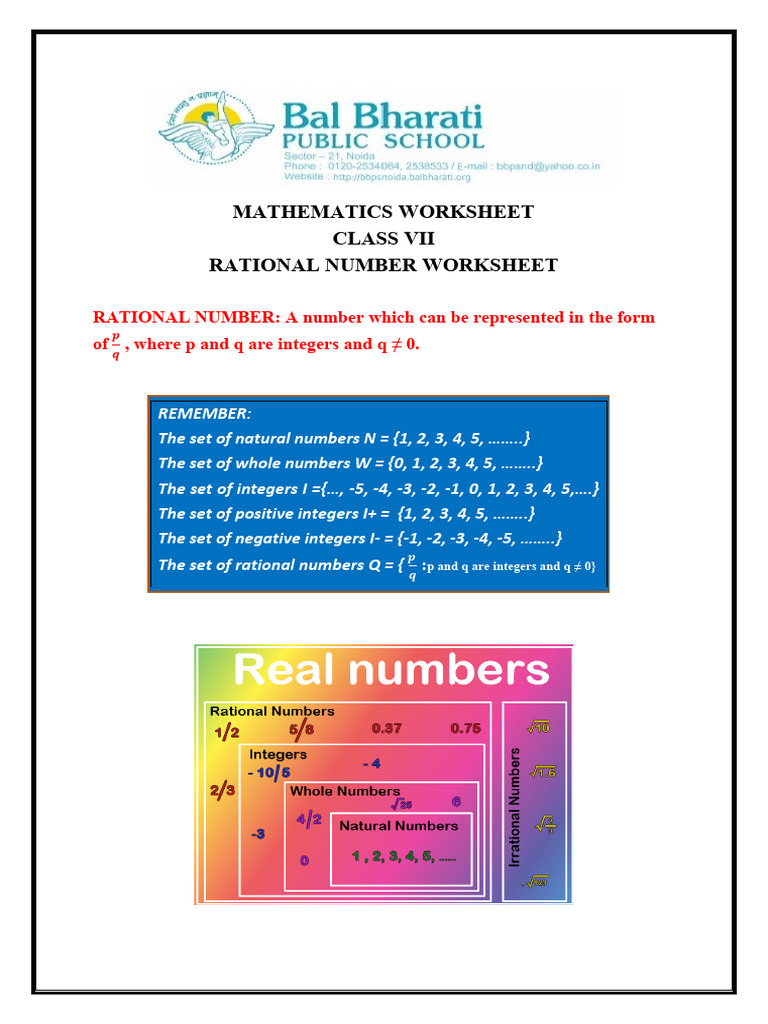Rational Numbers | PDF