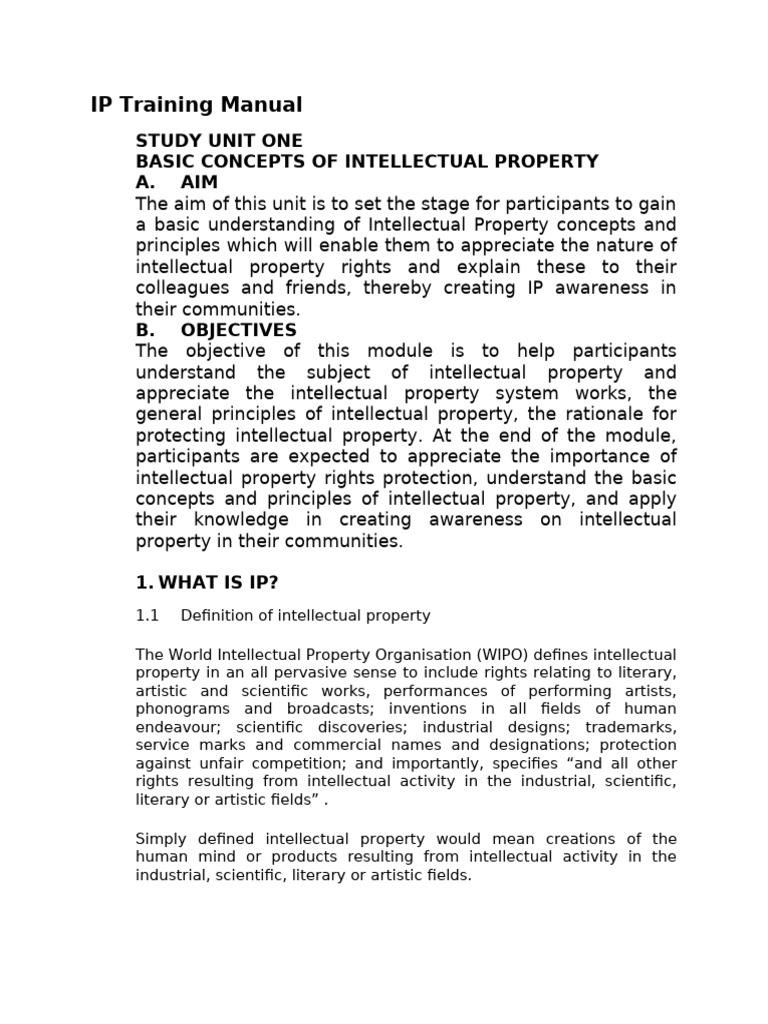 IP Training Manual MN2019 | PDF | Patent | Trade Secret
