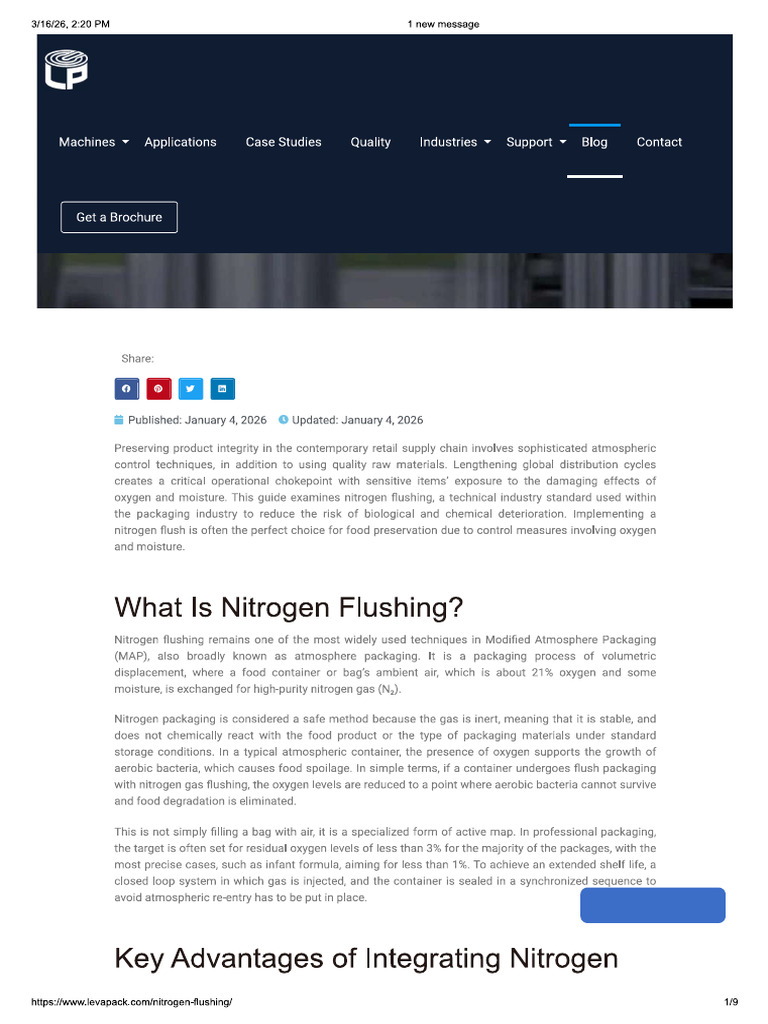 Nitrogen Flushing | PDF