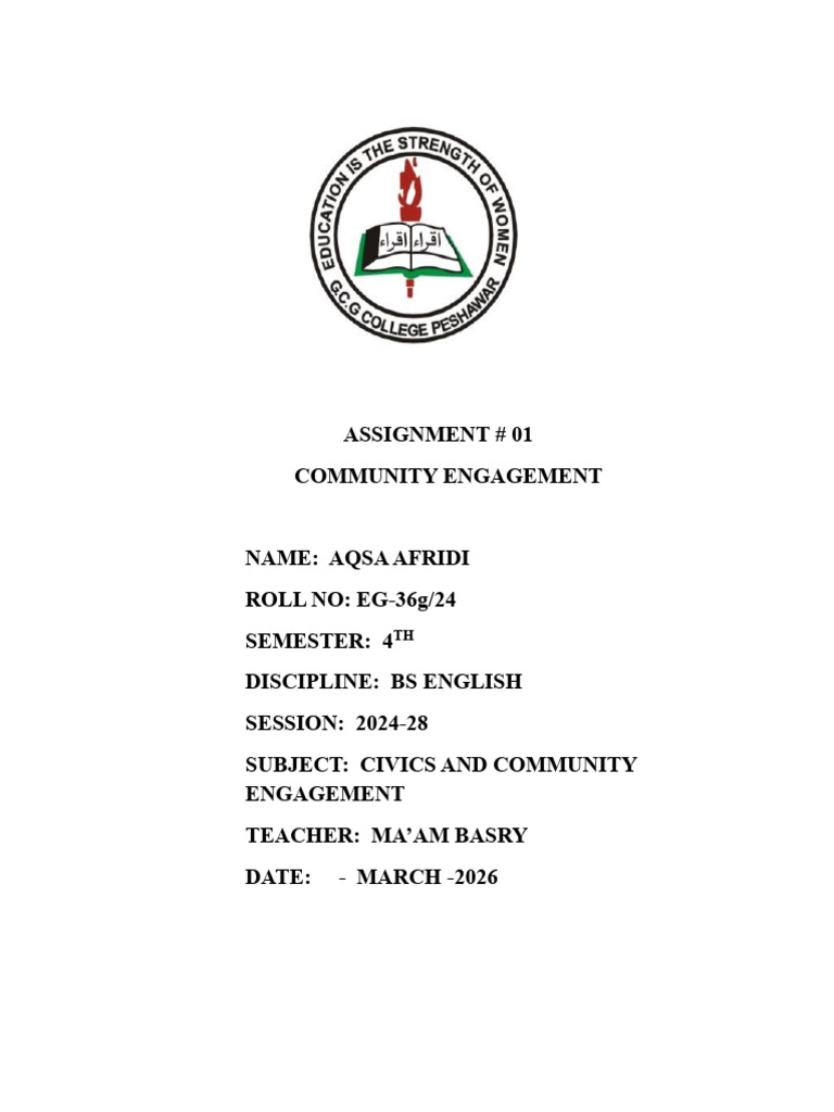 Document Civics and Community Engagement Assignment 1 | PDF | Community ...