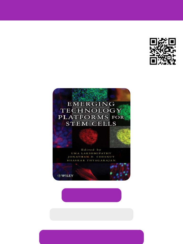 Emerging Technology Platforms For Stem Cells 1st Edition Uma ...