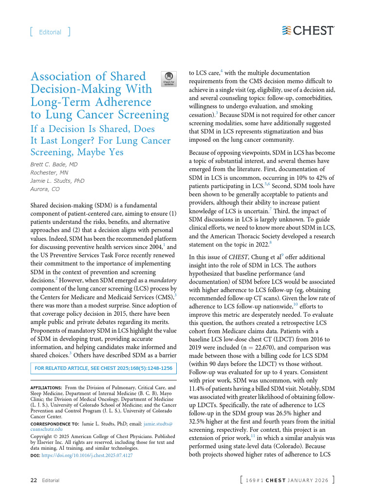 Association of Shared Decision Making With Long Te | PDF | Medicine ...