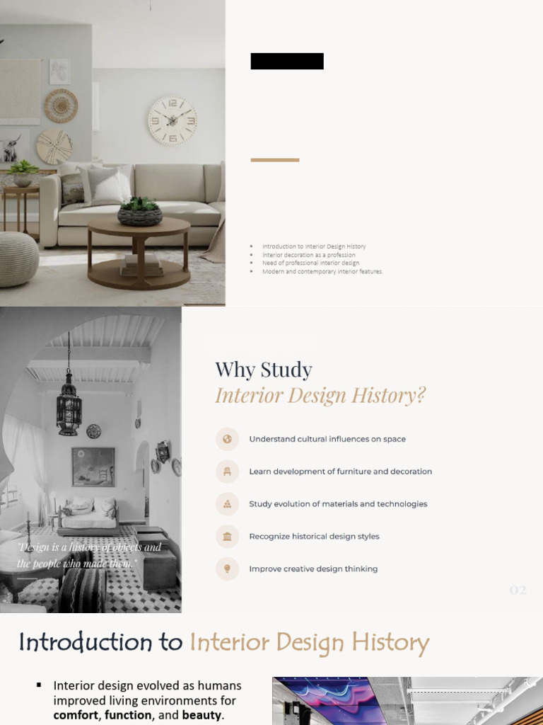 INTERIOR DESIGN - LEC 01 - History of Interior Design | PDF | Interior ...