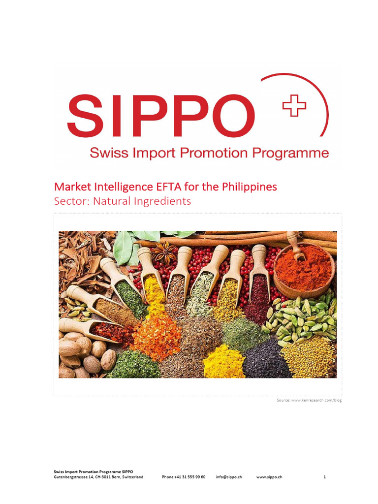 SIPPO MarketStudy Philippines NaturalIngredients Final (2) | PDF ...