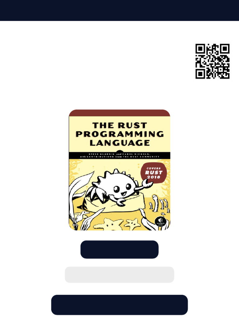 The Rust Programming Language Covers Rust 2018 Steve Klabnik eBook ...
