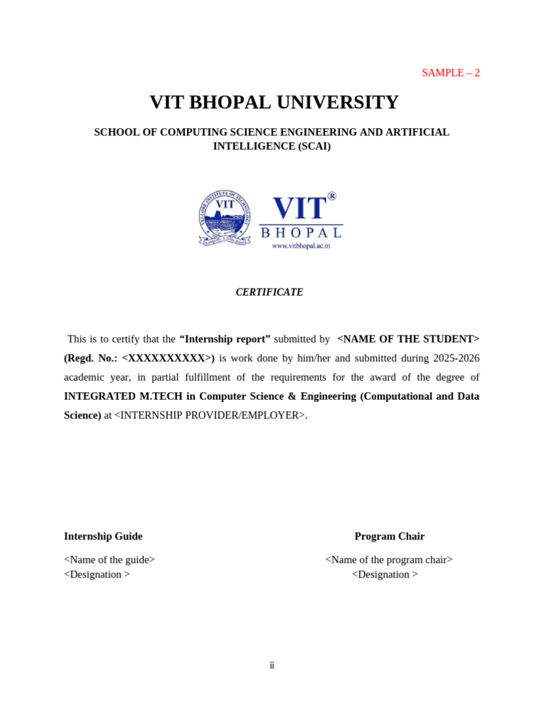 Internship Certificate or Course Completion Certificate | PDF