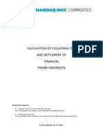 Calculation of Collateral Call and Settlement of Financial Power Contracts