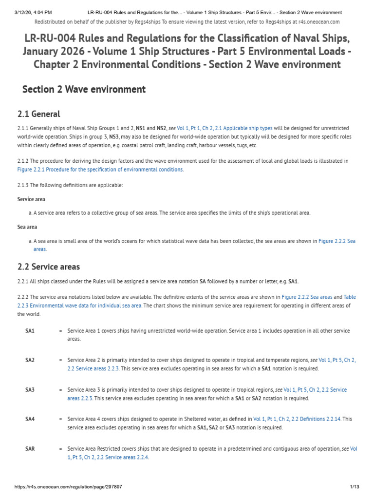 Regs4ships - LR-RU-004 Rules and Regulations For The... - Volume 1 Ship ...