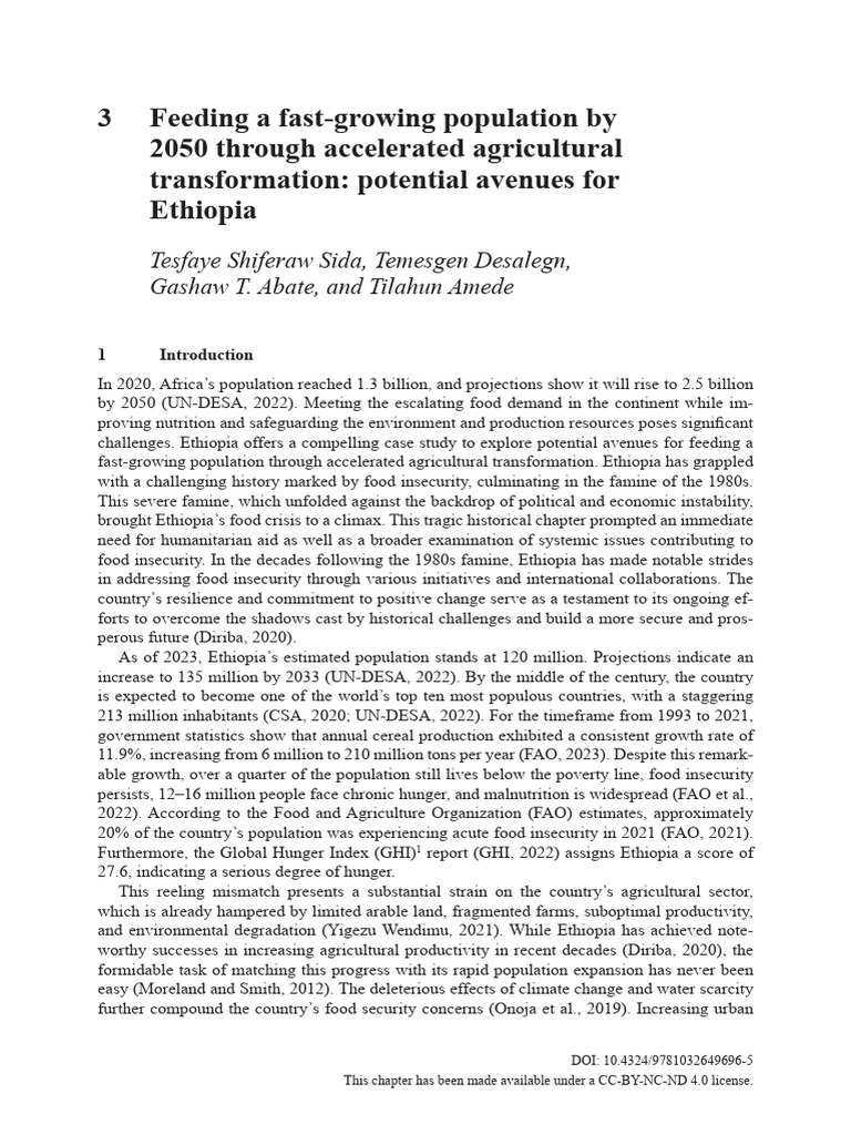 Feeding A Fast-Growing Population by 2050 Through | PDF | Food Security ...
