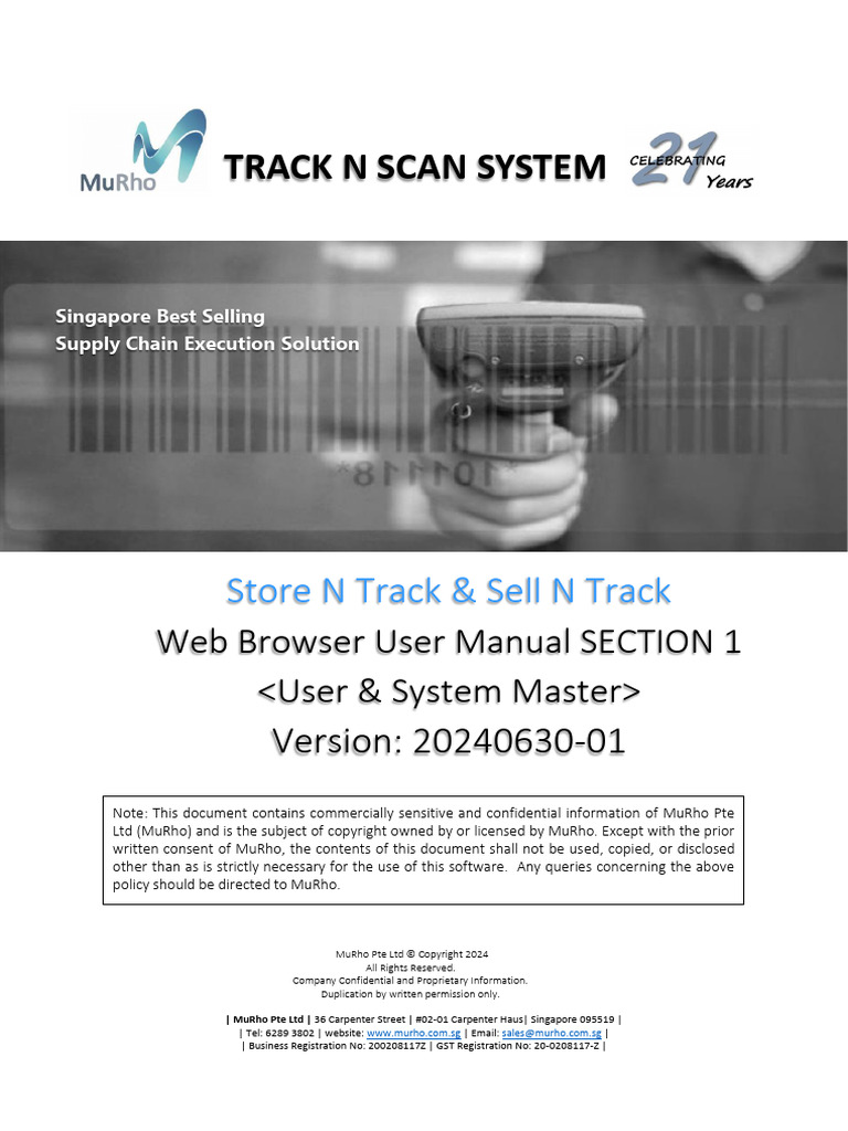MuRho PC Level User Manual (SECTION 1) | PDF | Password | Point Of Sale