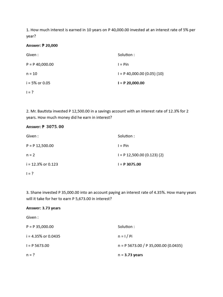 Engineering Economy Problem Sets | PDF | Depreciation | Interest