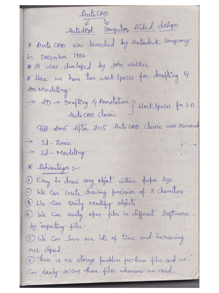 Autocad Complete Notes | PDF