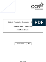 Subject: Foundation Chemistry Code: 2811 Session: June Year: 2005 Final Mark Scheme