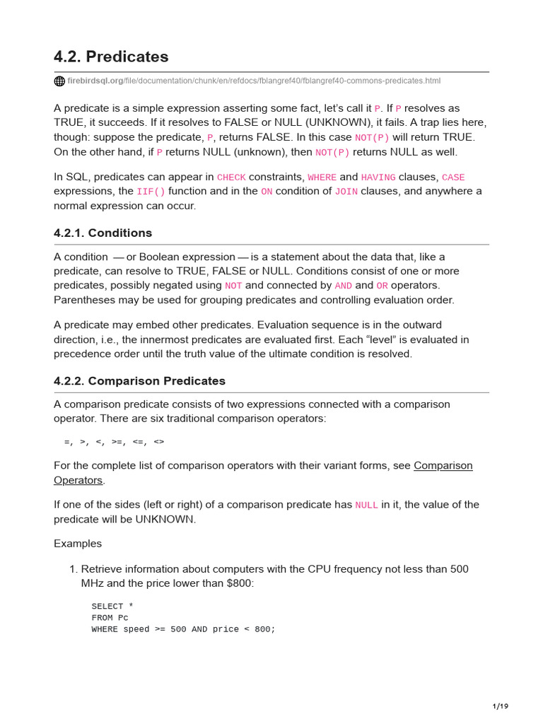 Predicates | PDF | Boolean Data Type | Regular Expression
