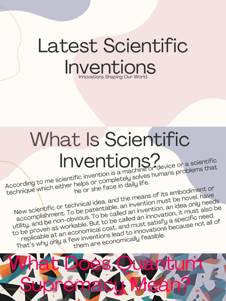 Latest Scientific Inventions | PDF