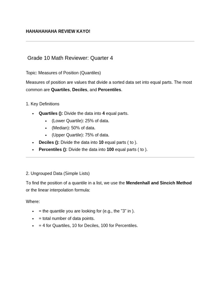 Math Reviewer | PDF