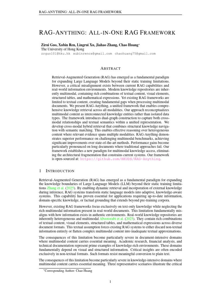 RAGAnything Partial Paper | PDF | Information Retrieval | Information