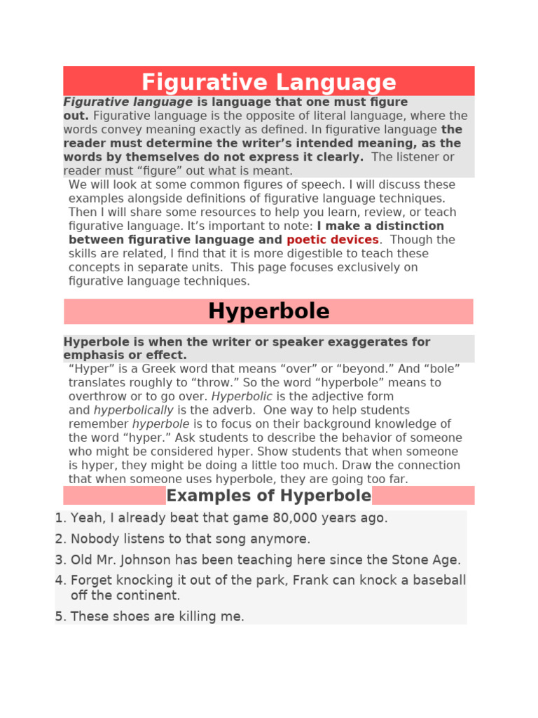 Basic Level Figurative Language Resource | PDF | Idiom | Anthropomorphism