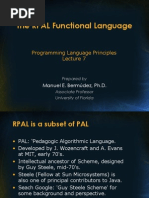 The RPAL Functional Language