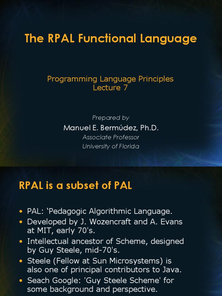 The RPAL Functional Language | PDF | Scope (Computer Science ...