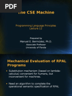 The CSE Machine: Programming Language Principles