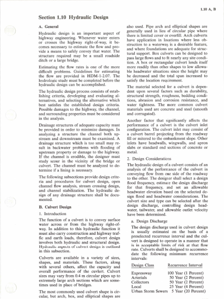 14 - Section 1.10 Hydraulic Design | PDF
