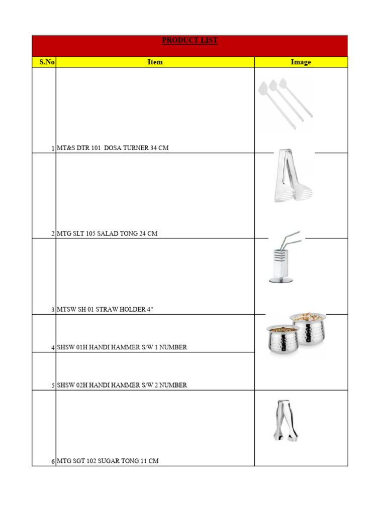Product List Only For Online | PDF