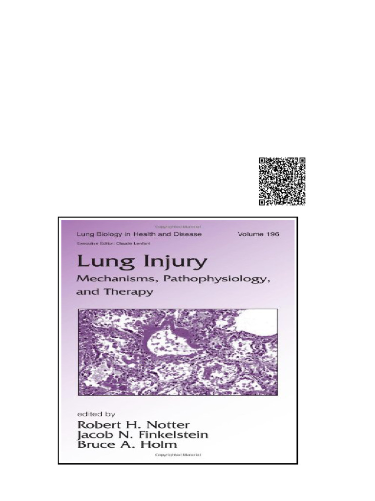 Lung Injury Mechanisms Pathophysiology and Therapy 1st Edition Robert H ...