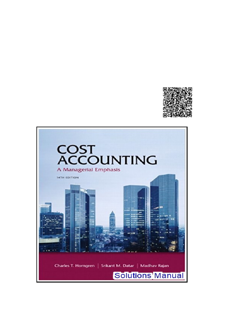 Cost Accounting 14th Edition Horngren Solutions Manual | PDF | Variance