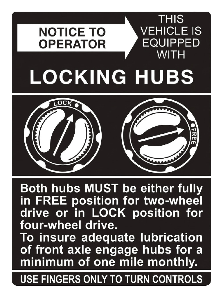Sticker Locking Hubs | PDF