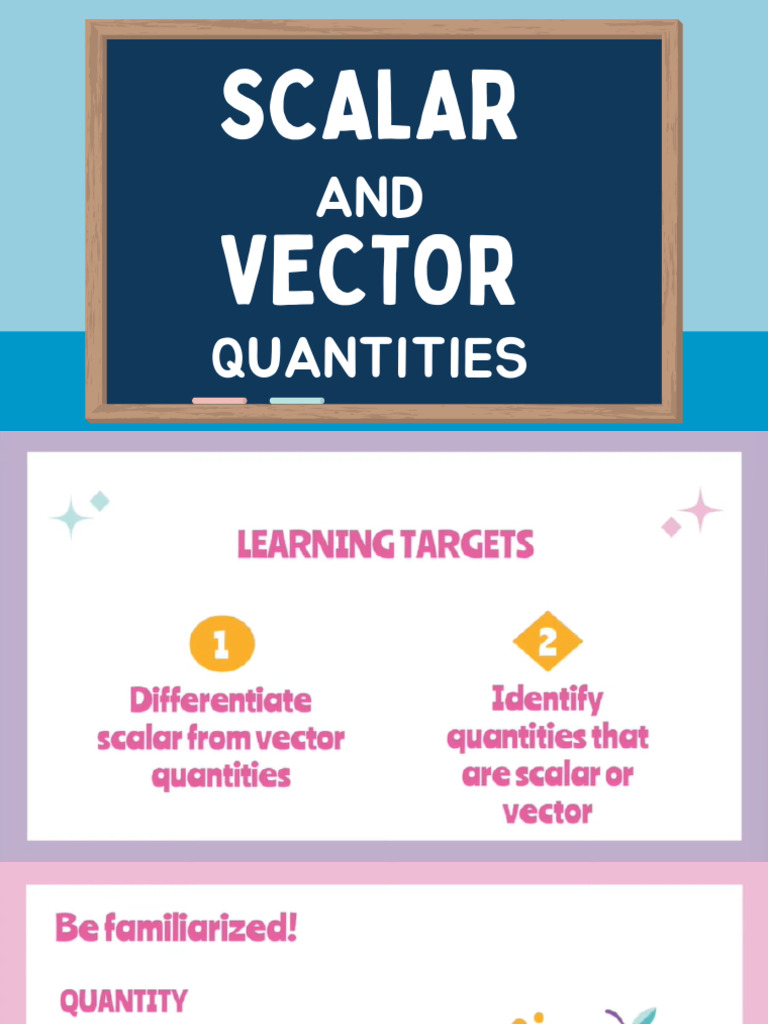 Scalar and Vector Quantities | PDF