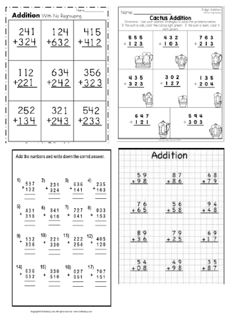 Math Addition | PDF