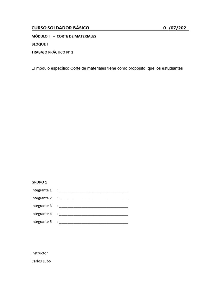 Trabajo Práctico N°1 Módulo III Bloque ICM | PDF