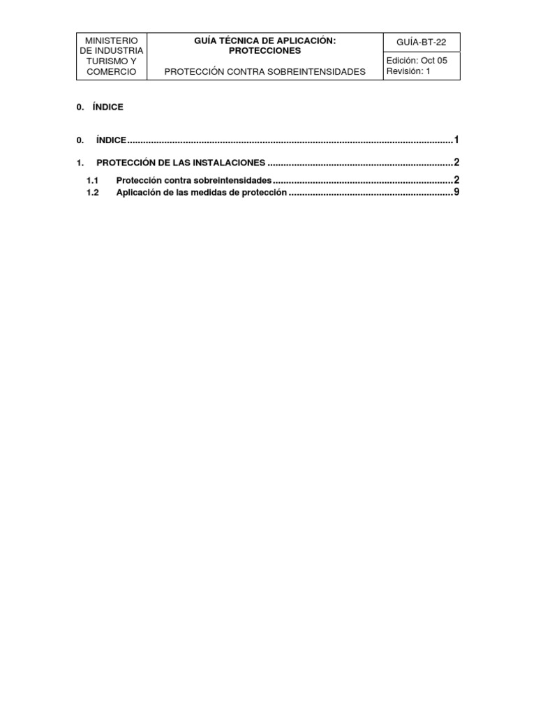 Protección contra sobreintensidades ITC-BT 22 | PDF | Fusible ...