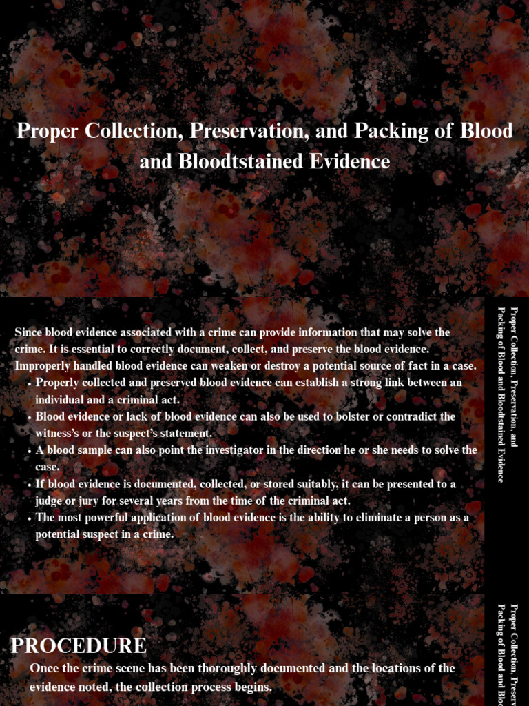 Proper Collection, Preservation, and Packing of Evidence | PDF | Crime ...