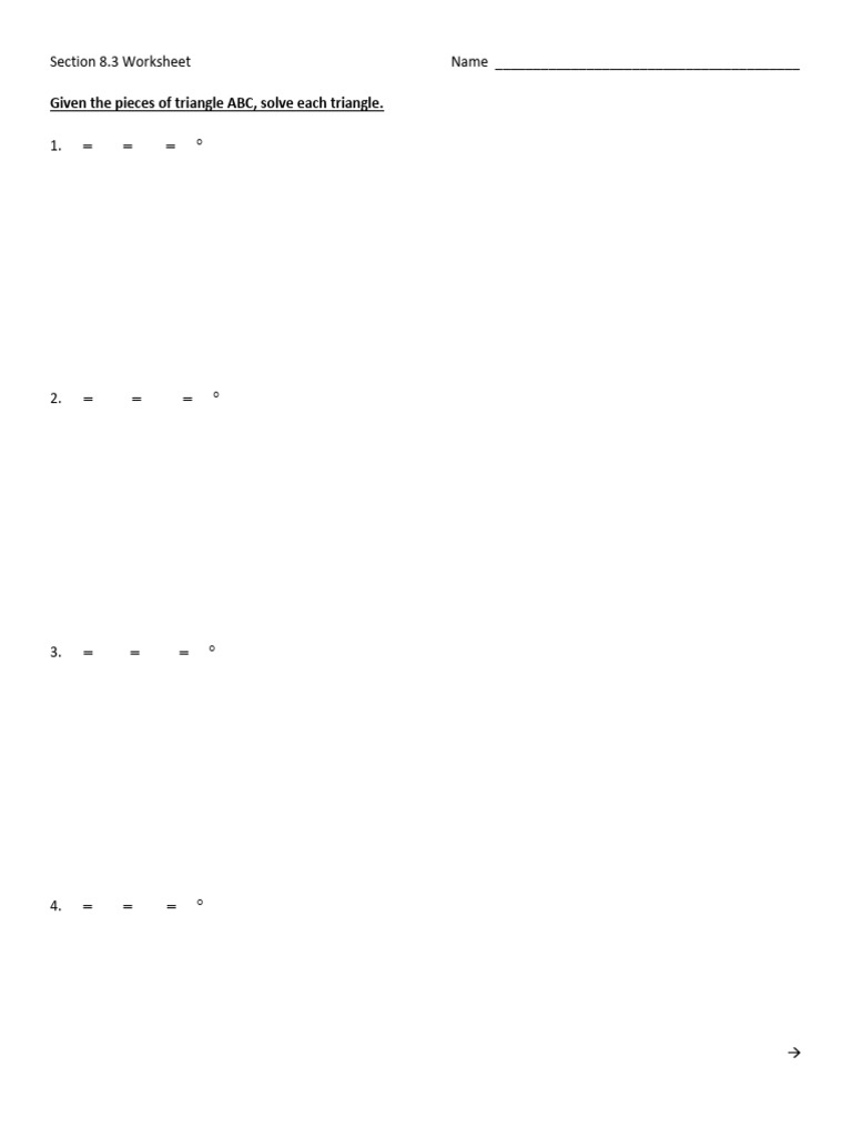 8.3 Worksheet | PDF