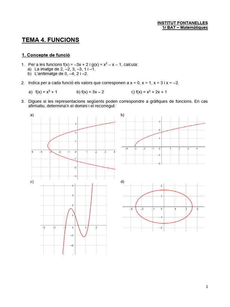 Tema4 Funcions Exercicis | PDF