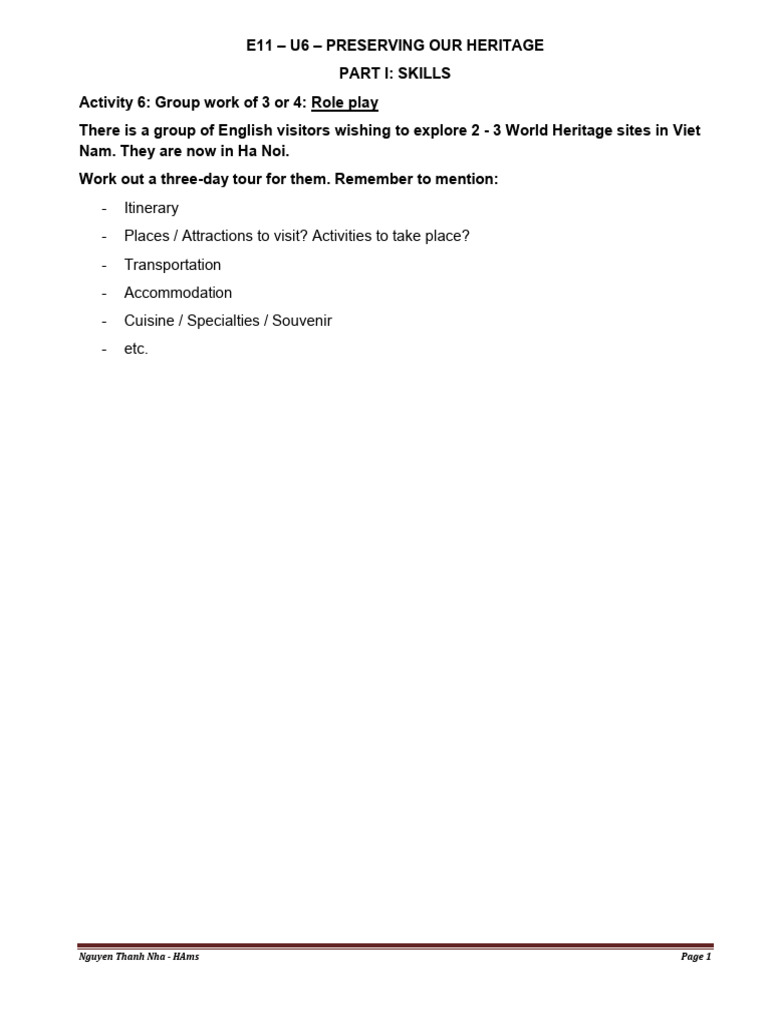 E11 - U6 - Activity 6 - 1 | PDF