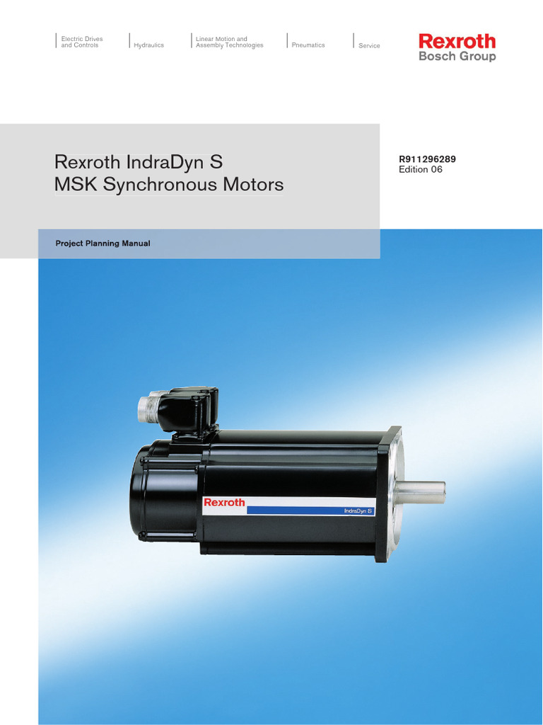 MSK Synchronous Motors Project Planning Manual | PDF | Electrical ...