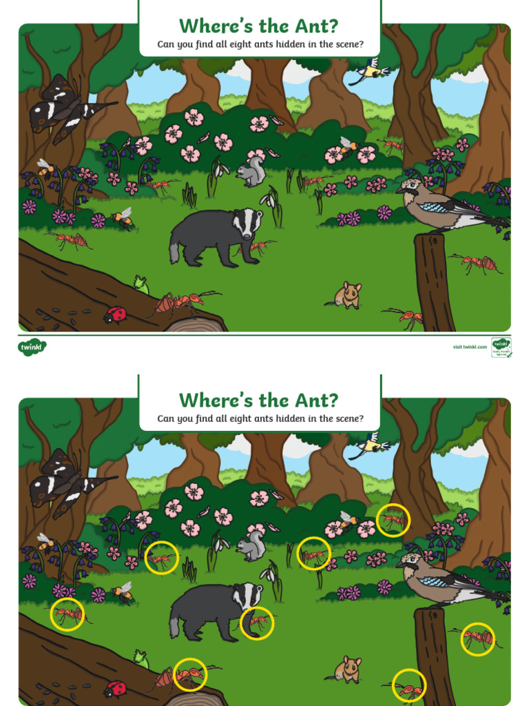 T 1698741192 Wheres The Ant I Spy Activity Ver 1 | PDF